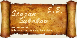 Stojan Subakov vizit kartica